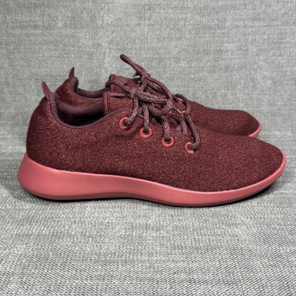 Allbirds Merino Wool Runners Mens 11 Burgundy Maroon Low Top Sneakers WRM11 - Picture 3 of 12